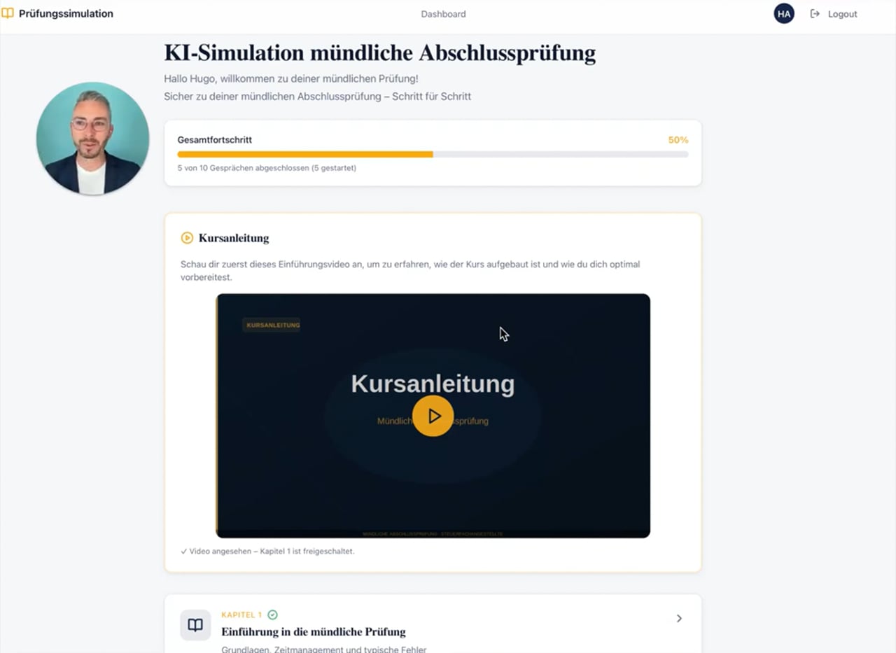Vorschaubild: Vorstellung der KI-Prüfungssimulation